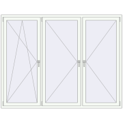 REHAU OPTIMUM EURO-DESIGN 70 2200x1700 mm RAL 9016 Traffic white two-sided