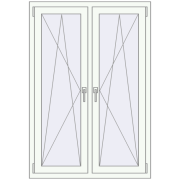 Okna skrzydłowe 1035x1460 mm REHAU ENERGY-SAVING SYNEGO MD DARK_OAK zewnętrzny