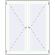 REHAU OPTIMUM EURO-DESIGN 70 1300x1600 mm RAL 9016 Traffic white two-sided