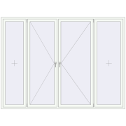 REHAU ENERGY-SAVING SYNEGO MD 2900x2150 mm RAL 9016 Traffic white two-sided