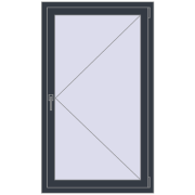 REHAU BRILLANT DESIGN 850x1450 mm ANTHRACITE_GREY_STRUKTURAL dwustronny REHAU BRILLANT DESIGN 850x1450 mm ANTHRACITE_GREY_STRUKTURAL dwustronny