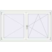 REHAU OPTIMUM EURO-DESIGN 70 1560x940 mm RAL 9016 Traffic white two-sided