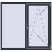 EPSILON OPTIMA 1450x1400 mm ANTHRACITE_GREY_STRUKTURAL dwustronny