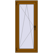 REHAU OPTIMUM EURO-DESIGN 70 550x1420 mm GOLDEN OAK two-sided