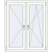 REHAU OPTIMUM EURO-DESIGN 70 1000x1200 mm RAL 9016 Traffic white two-sided