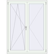 REHAU OPTIMUM EURO-DESIGN 70 1250x1650 mm RAL 9016 Traffic white two-sided