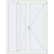 Okna skrzydłowe 1300x1700 mm KORSA BRILLANT DESIGN RAL 9016 Traffic white dwustronny