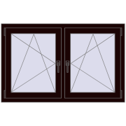 REHAU ENERGY-SAVING SYNEGO MD 1275x785 mm CHOCOLATE_BROWN dwustronny