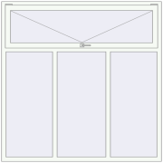 ALU STANDARD 72 1800x1800 mm RAL 9016 Traffic white two-sided