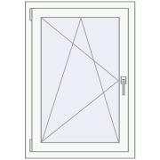 REHAU ENERGY-SAVING SYNEGO MD 710x1000 mm RAL 9016 Traffic white two-sided