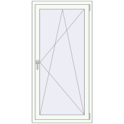 REHAU ENERGY-SAVING SYNEGO MD 800x1620 mm RAL 9016 Traffic white two-sided