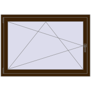 REHAU OPTIMUM EURO-DESIGN 70 1300x900 mm DARK_OAK two-sided