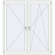 REHAU ENERGY-SAVING SYNEGO MD 1400x1600 mm RAL 9016 Traffic white two-sided