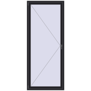 REHAU ENERGY-SAVING SYNEGO MD 1000x2400 mm BLACK_ULTI-MATT two-sided