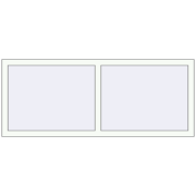 REHAU OPTIMUM EURO-DESIGN 70 1620x650 mm RAL 9016 Traffic white two-sided