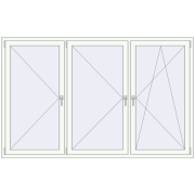 REHAU ARTEVO 2300x1450 mm RAL 9016 Traffic white dwustronny