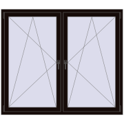 REHAU ENERGY-SAVING SYNEGO MD 1740x1430 mm BLACK_BROWN dwustronny