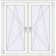 REHAU OPTIMUM EURO-DESIGN 70 1149x1198 mm ANTHRACITE_GREY_STRUKTURAL zewnętrzny