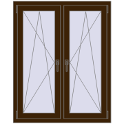 Okna skrzydłowe 1020x1265 mm REHAU ENERGY-SAVING SYNEGO MD DARK_OAK dwustronny