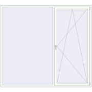 Okna skrzydłowe 2430x2200 mm REHAU ENERGY-SAVING SYNEGO MD RAL 9016 Traffic white dwustronny