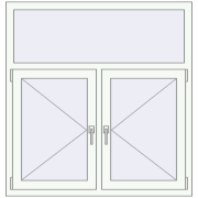 REHAU OPTIMUM EURO-DESIGN 70 1200x1250 mm RAL 9016 Traffic white two-sided