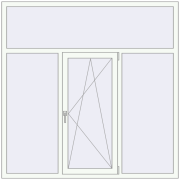 REHAU ENERGY-SAVING SYNEGO MD 1800x1800 mm RAL 9016 Traffic white two-sided