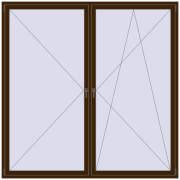 REHAU ENERGY-SAVING SYNEGO MD 2300x2300 mm DARK_OAK two-sided