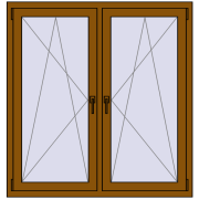 REHAU ENERGY-SAVING SYNEGO MD 1275x1340 mm GOLDEN OAK dwustronny