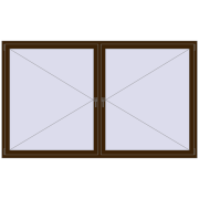 Okna skrzydłowe 2500x1500 mm KORSA ENERGY-SAVING REHAU SYNEGO MD DARK_OAK dwustronny Okna skrzydłowe 2500x1500 mm KORSA ENERGY-SAVING REHAU SYNEGO MD DARK_OAK dwustronny