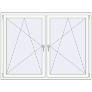 REHAU ENERGY-SAVING SYNEGO MD 1700x1260 mm RAL 9016 Traffic white two-sided