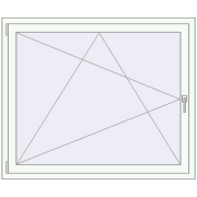 REHAU ENERGY-SAVING SYNEGO MD 1320x1140 mm RAL 9016 Traffic white two-sided