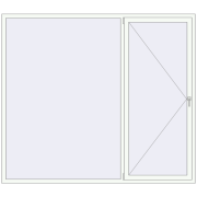 REHAU OPTIMUM EURO-DESIGN 70 2400x2100 mm RAL 9016 Traffic white two-sided