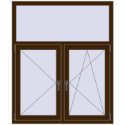 REHAU OPTIMUM EURO-DESIGN 70 1200x1450 mm DARK_OAK dwustronny