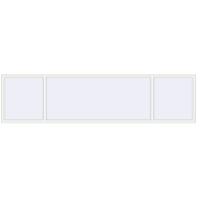 REHAU OPTIMUM EURO-DESIGN 70 3850x950 mm RAL 9016 Traffic white two-sided