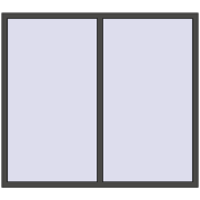 REHAU ENERGY-SAVING SYNEGO MD 1800x1600 mm BASALT_GREY two-sided