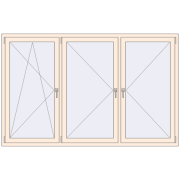 REHAU OPTIMUM EURO-DESIGN 70 2200x1400 mm CREAME_WHITE_50L-2 two-sided