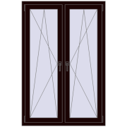 Okna skrzydłowe 1050x1550 mm REHAU ENERGY-SAVING SYNEGO MD CHOCOLATE_BROWN dwustronny