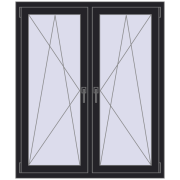 REHAU ENERGY-SAVING SYNEGO MD 1245x1355 mm BLACK_ULTI-MATT dwustronny REHAU ENERGY-SAVING SYNEGO MD 1245x1355 mm BLACK_ULTI-MATT dwustronny