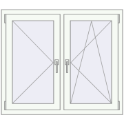KORSA OPTIMUM REHAU EURO 70 1100x950 mm