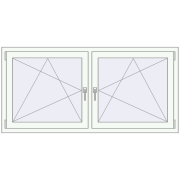 Tilt-and-Turn 1680x815 mm REHAU ENERGY-SAVING SYNEGO MD BLACK_BROWN external