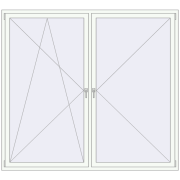 REHAU OPTIMUM EURO-DESIGN 70 2200x2000 mm RAL 9016 Traffic white two-sided