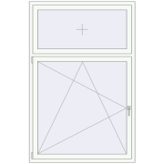 REHAU OPTIMUM EURO-DESIGN 70 1270x1930 mm RAL 9016 Traffic white two-sided