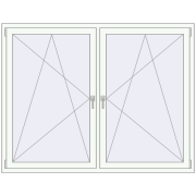 REHAU OPTIMUM EURO-DESIGN 70 1840x1400 mm RAL 9016 Traffic white two-sided