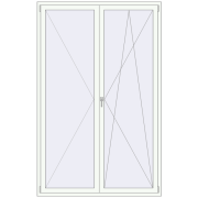 REHAU OPTIMUM EURO-DESIGN 70 1530x2400 mm RAL 9016 Traffic white two-sided