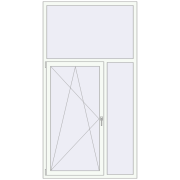 REHAU OPTIMUM EURO-DESIGN 70 1240x2330 mm RAL 9016 Traffic white two-sided