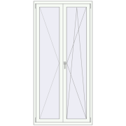 REHAU OPTIMUM EURO-DESIGN 70 1000x2100 mm RAL 9016 Traffic white two-sided