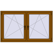 REHAU ENERGY-SAVING SYNEGO MD 1620x935 mm GOLDEN OAK dwustronny