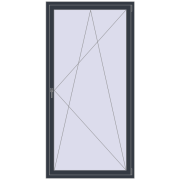 REHAU ENERGY-SAVING SYNEGO MD 1100x2200 mm ANTHRACITE_GREY_STRUKTURAL two-sided