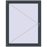 REHAU ENERGY-SAVING SYNEGO MD 1150x1500 mm ANTHRACITE_GREY_STRUKTURAL two-sided