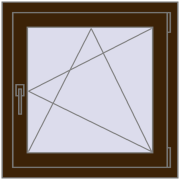 REHAU ENERGY-SAVING SYNEGO MD 700x700 mm DARK_OAK dwustronny